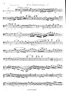 Три струнных квинтета No.1-3, Op.1: Квинтет No.1 – партия первой виолончели by Жорж Онсло