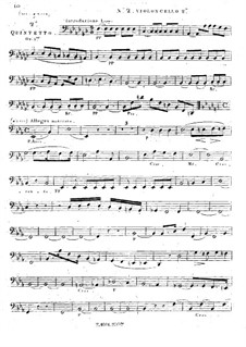 Три струнных квинтета No.1-3, Op.1: Квинтет No.2 – партия второй виолончели by Жорж Онсло