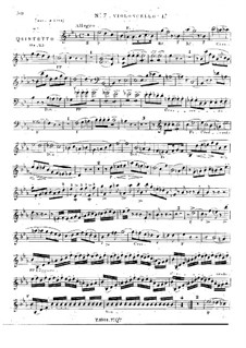 Струнный квинтет No.7 ми-бемоль мажор, Op.23: Партия I виолончели by Жорж Онсло