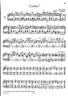 Лендлеры для фортепиано, Op. post: Для одного исполнителя by Франц Шуберт