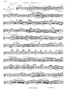 Струнный квинтет No.10 фа минор, Op.32: Скрипка I by Жорж Онсло