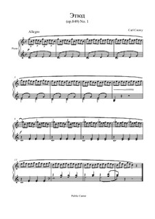 Nos.1-10: No.1 Allegro in C Major by Карл Черни