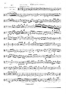 Струнный квинтет No.11 си-бемоль мажор, Op.33: Партия I альта by Жорж Онсло