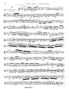 Струнный квинтет No.11 си-бемоль мажор, Op.33: Партия второго альта (или первой виолончели) by Жорж Онсло