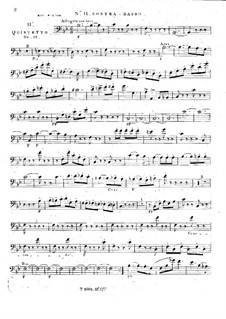 Струнный квинтет No.11 си-бемоль мажор, Op.33: Партия контрабаса by Жорж Онсло