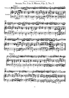 Шесть сонат для виолончели (или альта) и бассо континуо, Op.1: Sonata No.3 in a minor by Бенедетто Марчелло