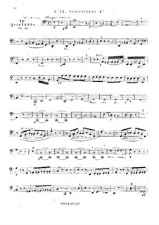 Струнный квинтет No.12 ля минор, Op.34: Партия II виолончели by Жорж Онсло