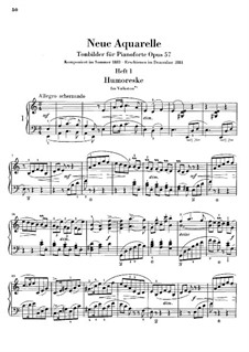 Новые Акварели, Тетрадь I, Op.57: No.1-3 by Нильс Вильгельм Гаде