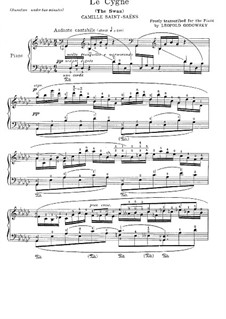 Лебедь: Для фортепиано by Камиль Сен-Санс