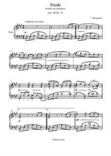 Этюд No.14: Для фортепиано by Иоганн Фридрих Бургмюллер