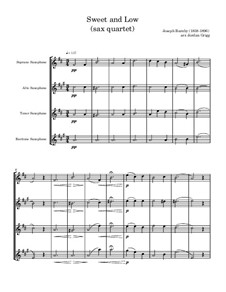 Sweet and Low: Для квартета саксофонов by Джозеф Барнби