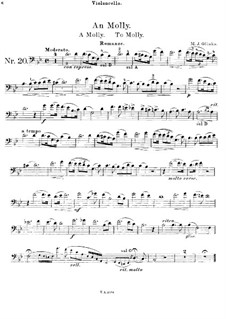 Прощание с Петрбургом : No.11 К Молли для виолончели и фортепиано, сольная партия by Михаил Глинка