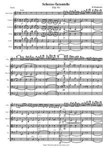 Скерцо-тарантелла для скрипки и фортепиано, Op.16: Version for violin and string orchestra by Генрик Венявский