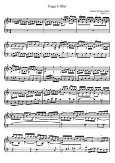 Фуга до мажор, BWV 952: For piano by Иоганн Себастьян Бах