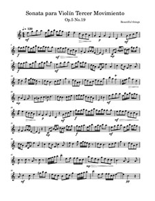 Sonata para Violín, Op.5 No.19: Tercer Movimiento by Beautiful things Martínez