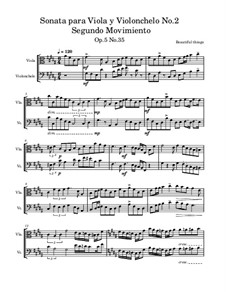 Sonata para Viola y Violonchelo No.2, Op.5 No.35: Segundo Movimiento by Beautiful things Martínez