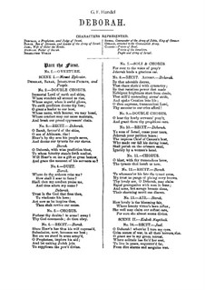 Дебора, HWV 51: Клавир с вокальной партией by Георг Фридрих Гендель
