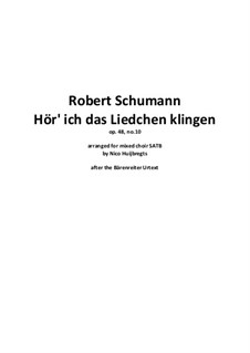 No.10 Слышу ли песни звуки: Вокальная партитура by Роберт Шуман