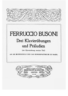 Klavierübung: Book II Drei Klavierübungen und Präludien (First Edition), BV A3 by Ферруччо Бузони