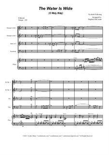 The Water is Wide (O Waly, Waly): Brass Quartet and Piano by folklore