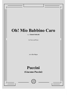 O mio babbino caro: Для голоса и фортепиано by Джакомо Пуччини