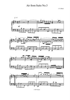 Ария: Version for piano by Иоганн Себастьян Бах