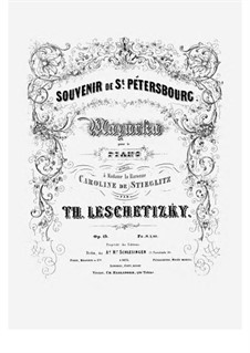 Souvenir de St. Pétersbourg. Mazurka, Op.15: Souvenir de St. Pétersbourg. Mazurka by Теодор Лешетицкий