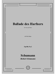 No.2 Ballade des Harfners: B flat Major by Роберт Шуман