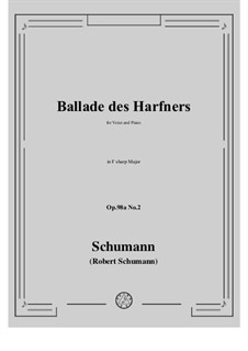 No.2 Ballade des Harfners: F sharp Major by Роберт Шуман