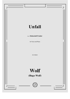 Цикл песен на стихи Эйхендорфа, IHW 7: No.15 Unfall in d minor by Хуго Вольф