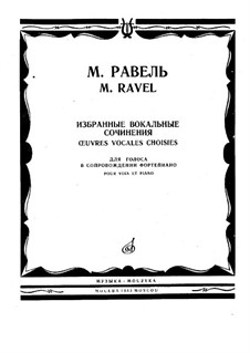 Deux Épigrammes de Clément Marot, M.21, 10: Клавир с вокальной партией by Морис Равель