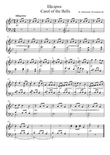 Piano version: Для одного исполнителя by Mykola Leontovych
