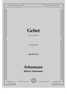 No.5 Gebet: F sharp minor by Роберт Шуман