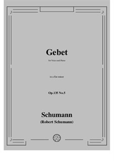 No.5 Gebet: A flat minor by Роберт Шуман