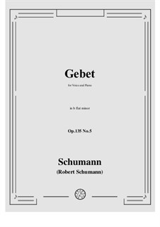 No.5 Gebet: B flat minor by Роберт Шуман