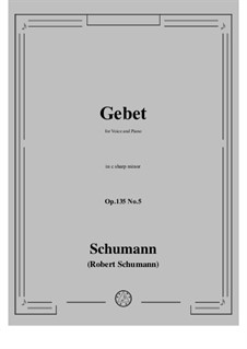 No.5 Gebet: C sharp minor by Роберт Шуман