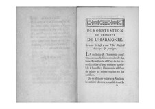 Демонстрация принципа гармонии: Démonstration by Жан-Филипп Рамо