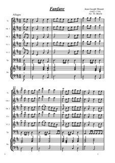 Fanfare: For chamber orchestra by Жан-Жозеф Муре