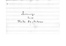 El valle de Andorra. Romance for Voice and Piano: El valle de Andorra. Romance for Voice and Piano by Хоакин Гастамбиде
