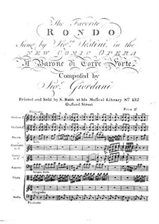 Il barone di Torre Forte. Rondo: Il barone di Torre Forte. Rondo by Томмазо Джордани