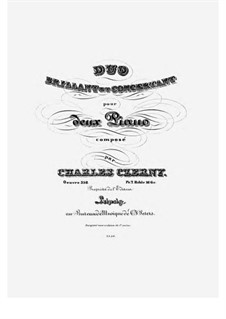 Duo Brillant et Concertant pour Deux Pianos, Op.358: Duo Brillant et Concertant pour Deux Pianos by Карл Черни