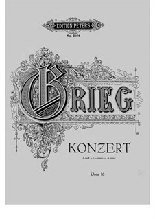 Концерт для фортепиано с оркестром ля минор, Op.16: Версия для двух фортепиано в 4 руки by Эдвард Григ