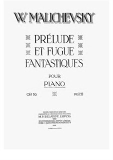 Прелюдия и фуга, Op.16: Для фортепиано by Витольд Малишевский