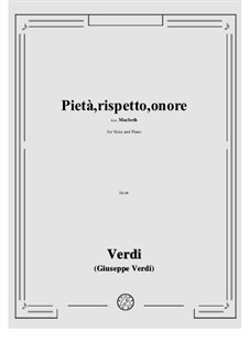 Макбет: Pietà, rispetto, onore by Джузеппе Верди