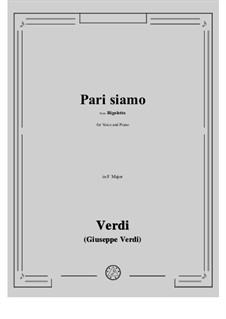 Pari siamo: E minor by Джузеппе Верди