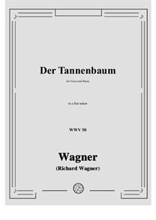 Der Tannenbaum, WWV 50: For voice and piano by Рихард Вагнер