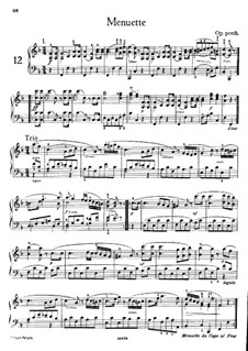Менуэты для фортепиано, Op. posth.: Для одного исполнителя by Франц Шуберт