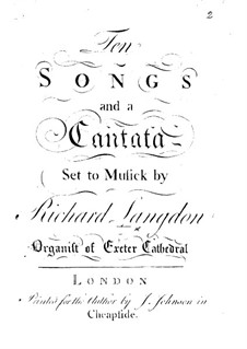 Десять песен и кантата, Op.1: Десять песен и кантата by Richard Langdon