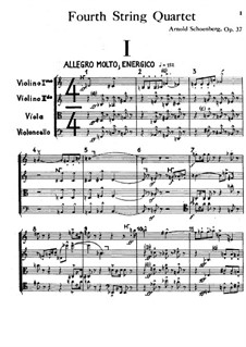 String Quartet No.4, Op.37: String Quartet No.4 by Арнольд Шёнберг