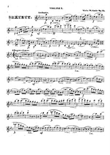 Струнный секстет, Op.44: Партии by Нильс Вильгельм Гаде